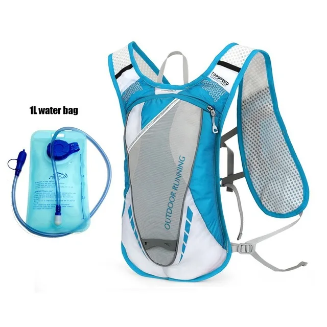 LakeBlue water bag Дышащий гидратационный жилет для бега, легкий мужской женский спортивный рюкзак для бега, марафона, походный рюкзак для велоспорта - Цвет: LakeBlue water bag