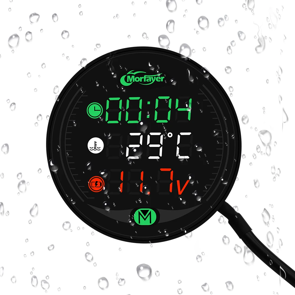 Motorcycle Gauge Display Table Voltmeter Water Temp Clock Time Charge USB For KAWASAKI KX65 KX85 KX125 KX250 KX250F KX450F KX100 |