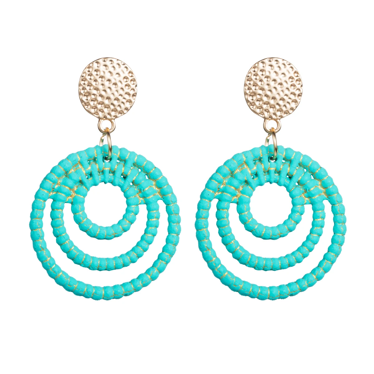 

2020 Za Korean New Arrivals Round Hollow Statement Drop Earrings for Woman Hand Made Acrylic Hanging Dangle Earrings for Woman