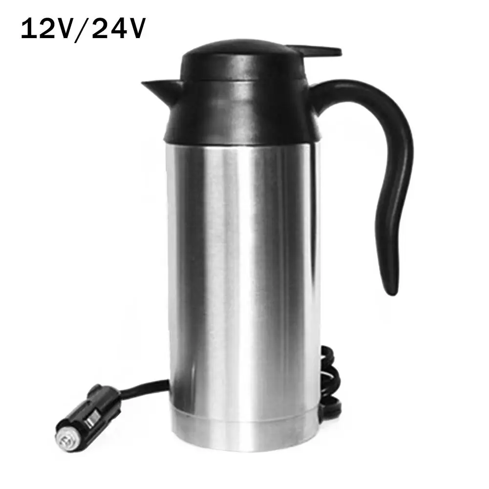 

New Arrivals Car Heating Kettle Mug 12V/24V Stainless Steel Travel Heating Cup For Boiling Water Coffee
