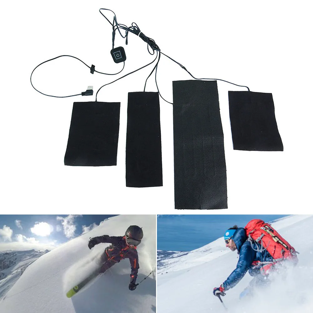 

4 In 1 Electric Heating Pad USB Heated Body Warmer With 3-Gear Control Timer Self Heating Vest Heater For Waist Back Shoulder