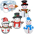 Игрушка Монтессори для малышей, войлочный снеговик для малышей, занятая доска, подарок на рождественскую елку ручной работы для мальчиков и девочек, декоративное настенное украшение для двери