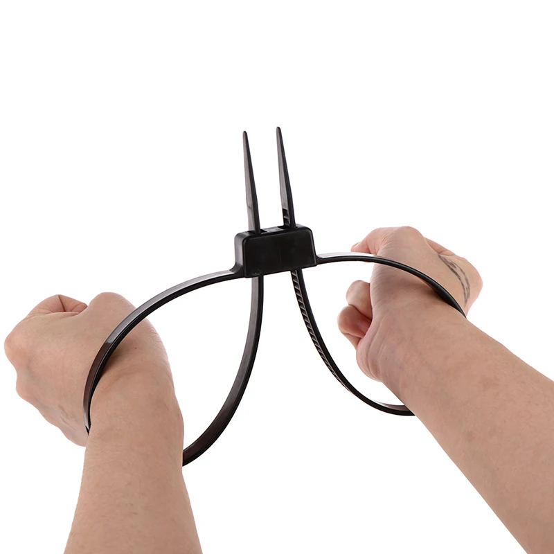 1 шт. одноразовые двойные гибкие пластиковые кабельные стяжки | Строительство и