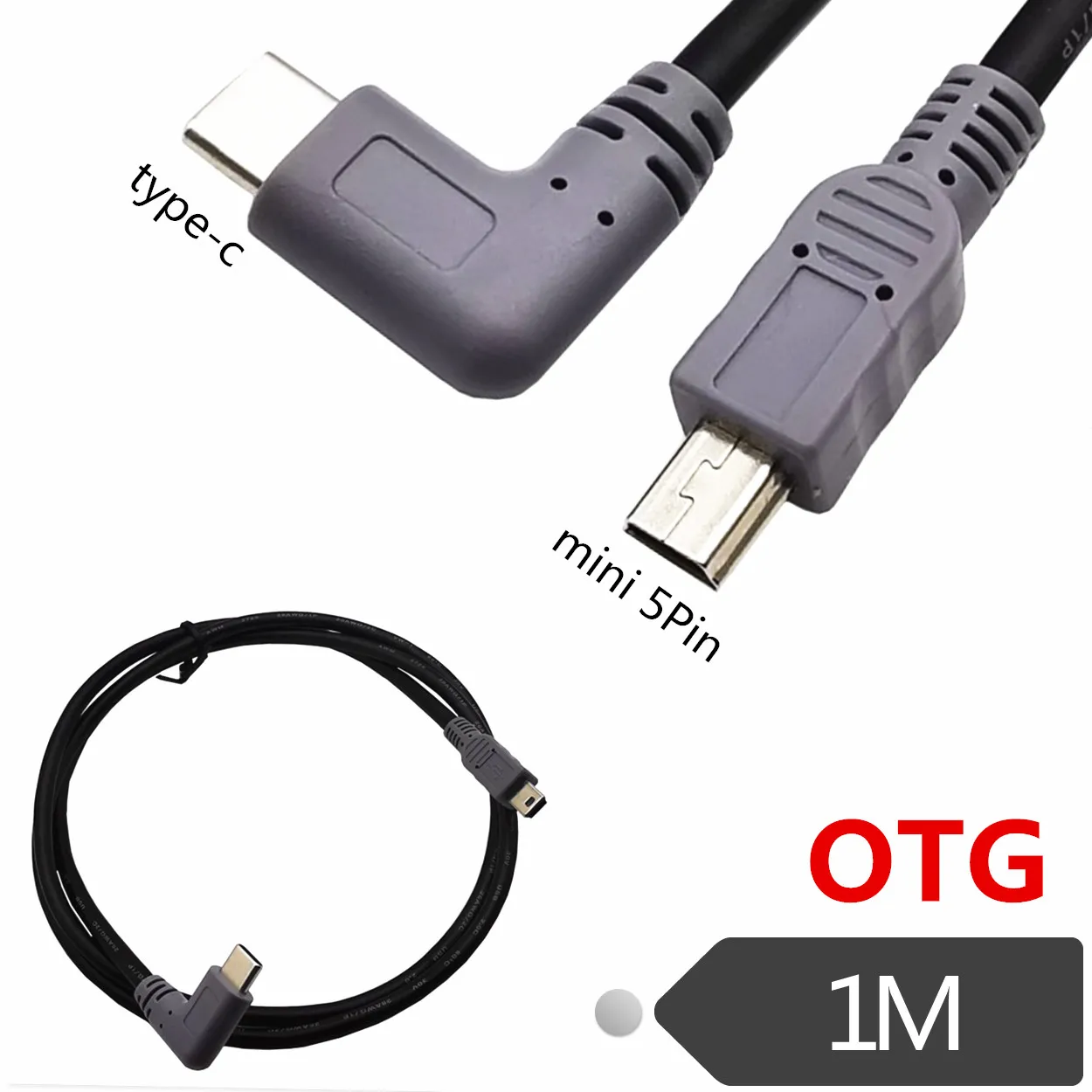 90° Mini USB to C OTG Cable Micro Cable，USB Cable，On-The-go Data Convertor Adapter | Электроника