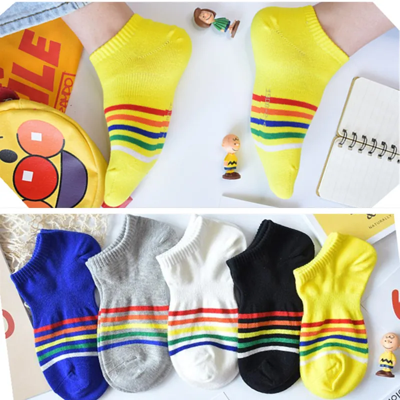 Модные женские невидимые носки в стиле Харадзюку Kawaii корейские стильные