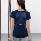 Быстросохнущая спортивная футболка с коротким рукавом спортивная одежда для йоги, топы для тренировок для женщин, для фитнеса
