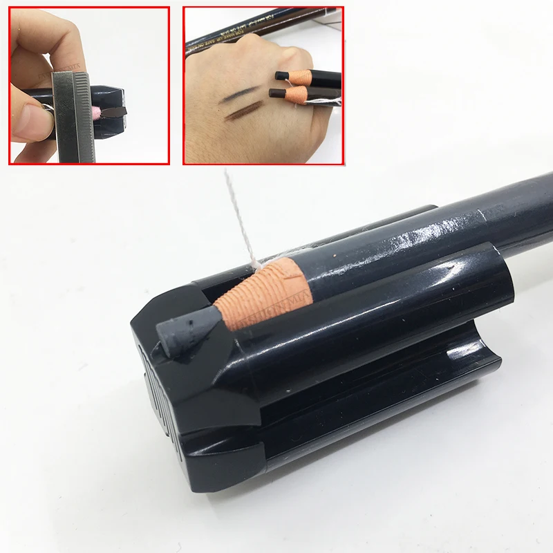 

Новейший черный ПВХ точилка для карандашей для бровей Набор пилинг артефакт Microblading Перманентный макияж бровей губ подводка для глаз модель...