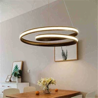 nordic loft art spiral led pendant lamp creative fashion circle parlor kitchen bedroom dining lamp fixtures led bulbs metal iron