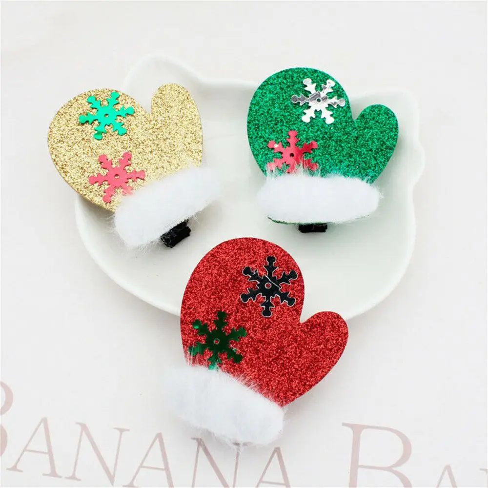 Милые рождественские заколки для волос женщин и девочек зажимы ленты Мультяшные