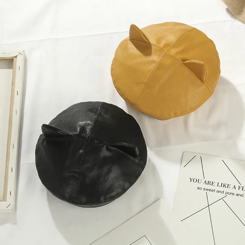 Японский берет с милыми кошачьими ушками для женщин и девочек Кепка из