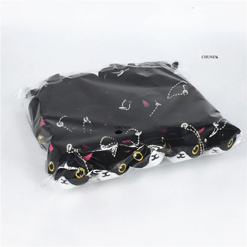 Прибл. 7 см Черный кот мягкая плюшевая игрушка брелок подарок кукла