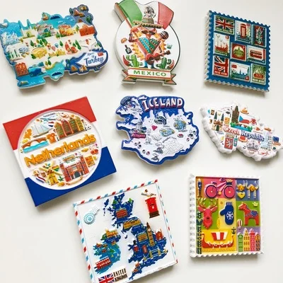 Магнит на холодильник ручной работы из 3D смолы Andorra туристические сувениры