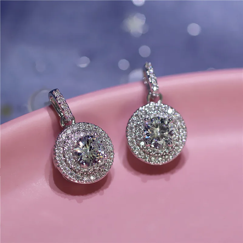 

Серьги женские из серебра 925 пробы, с бриллиантами