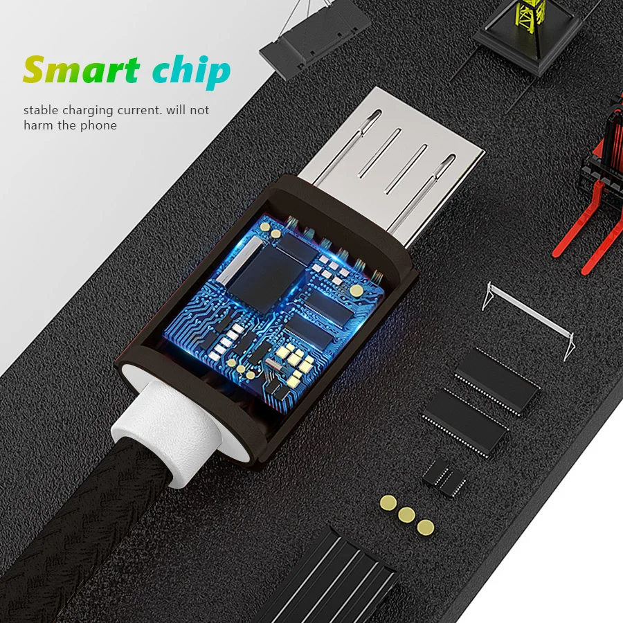 CBAOOO 1 м 2 м 3 м Micro USB кабель для зарядки кабель для мобильного телефона usb 3A быстрые кабели для samsung Xiaomi LG планшет Android кабель