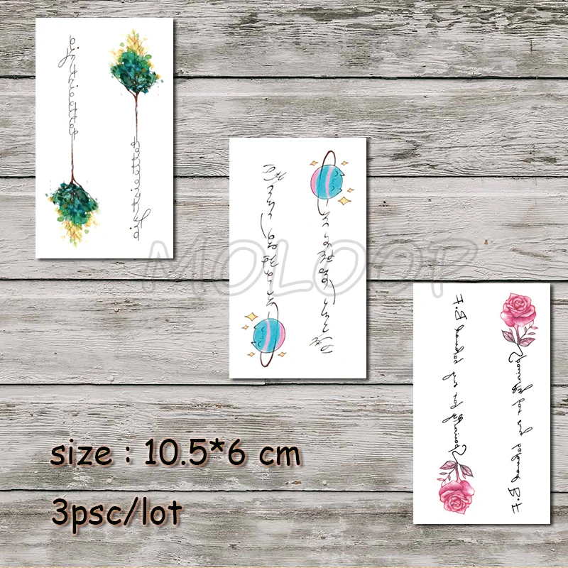 Водонепроницаемая Временная наклейка Русалка бабочка кошка одежда тату тело