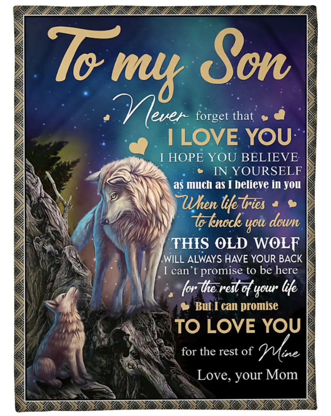 

TOADDMOS Loving Letter Print Thin Fleece Blanket Gift for Son Sofa Nap Throw Blanket Soft Home Bedding Comfort Bed Sheet manta