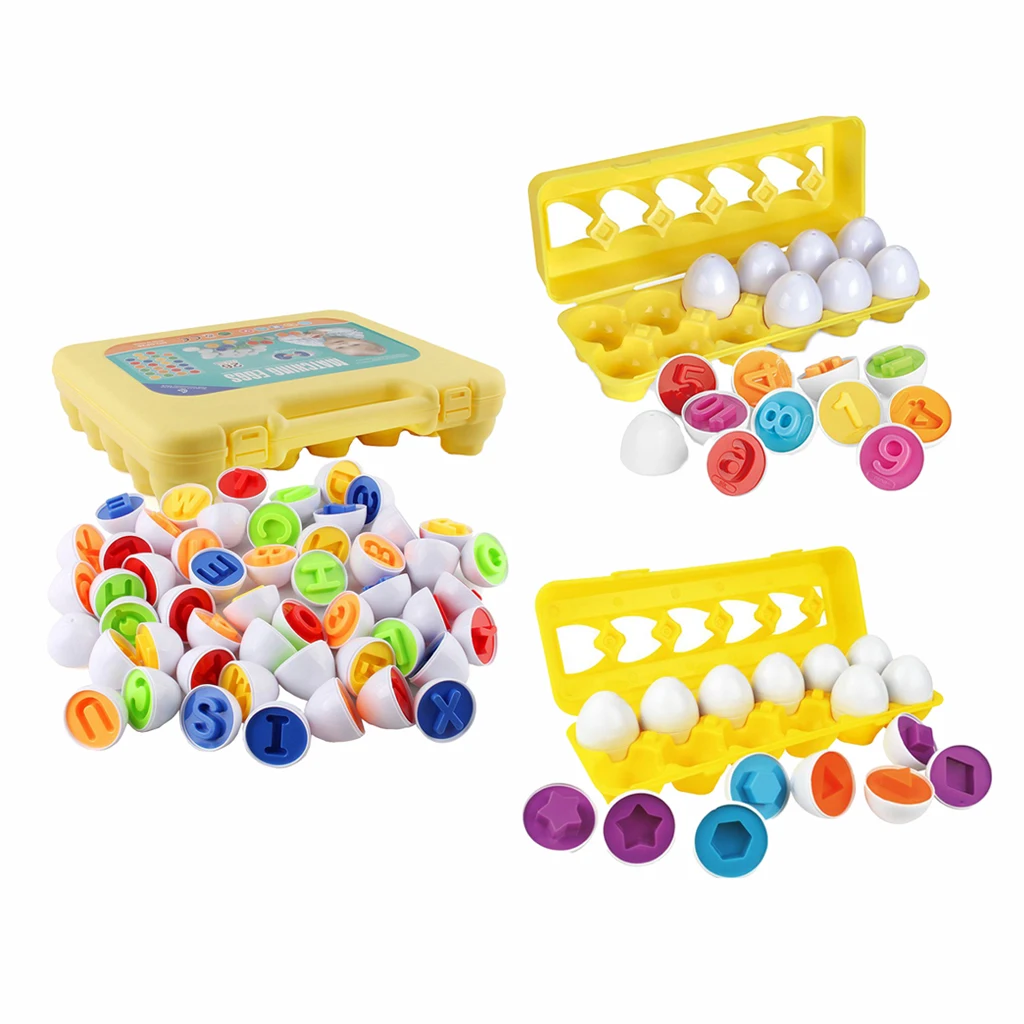 Huevo de Pascua a juego para ni&ntilde;os peque&ntilde;os, juguete educativo que muestra los colores, n&uacute;meros y regalos-4