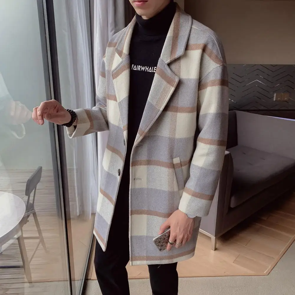 Мужское длинное пальто с принтом утепленная куртка хлопковой подкладкой из