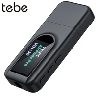 tebe bluetooth audio receiver transmitter 5 0 with oled disply 2 in 1 mini wireless adapter 3 5mm jack aux for tv earphone car