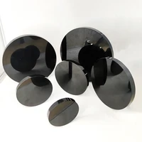 obsidian disc hand polished natural ore divination purification feng shui mirror ornaments crystal stone home decore geode