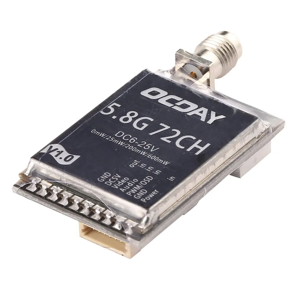 Передатчик OCDAY Super Mini 5 8 ГГц 72 канала DC 6-25 в FPV переключаемый передатчик с