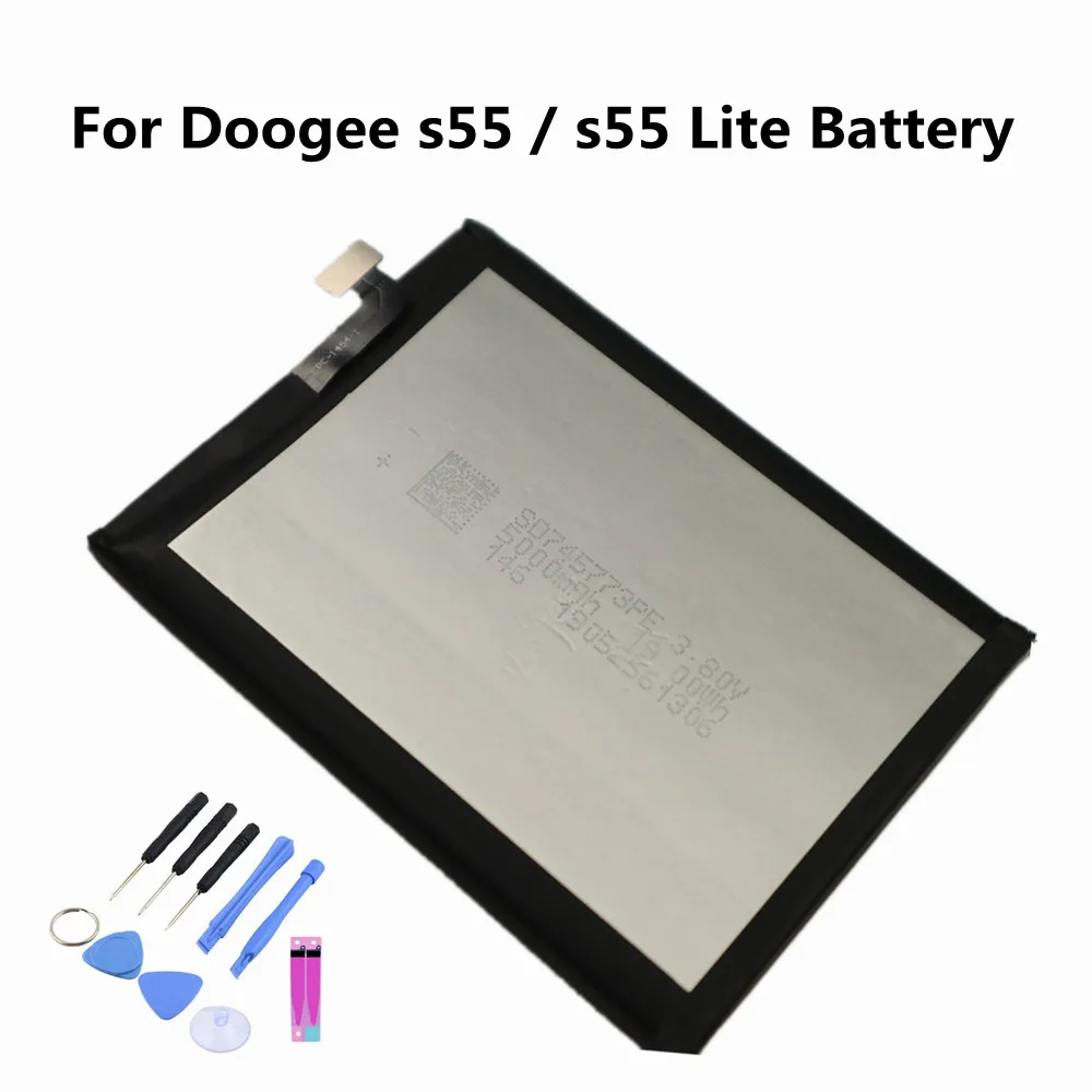 

Высококачественный оригинальный аккумулятор 5500 мАч для телефона Doogee s55 s55Lite s55 Lite батареи + Инструменты