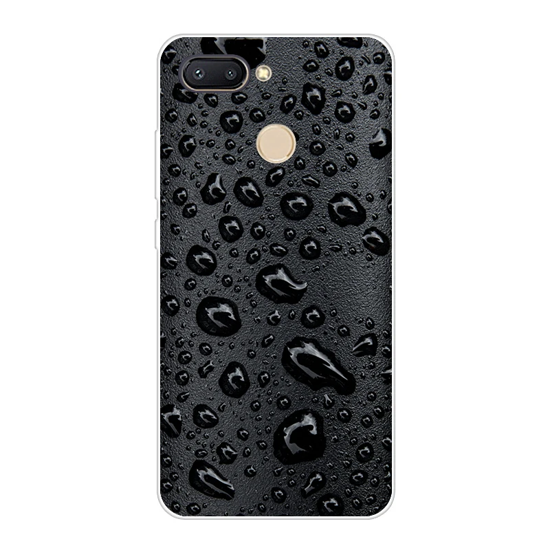 Темный чехол для Xiaomi Redmi 6, мягкий силиконовый чехол для Xiaomi Redmi6 5,4", задняя крышка