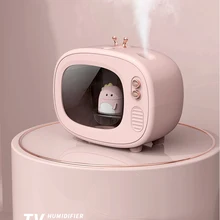 Portable 400ml Humidifier Wireless Adroable TV Humidifier Aroma Diffuser USB Ultrasonic Air Humidificador with Atmosphere Lamp