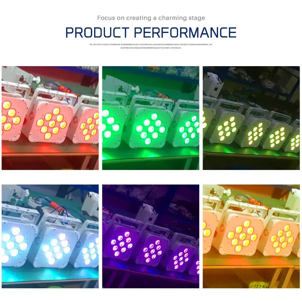Сценический Аккумуляторный беспроводной dmx led par Светильник 9*18 Вт can светильник s