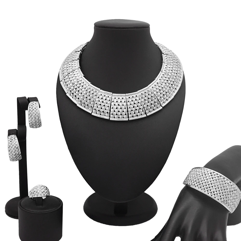 Новые модные африканские Ювелирные наборы свадебный подарок ожерелье браслет