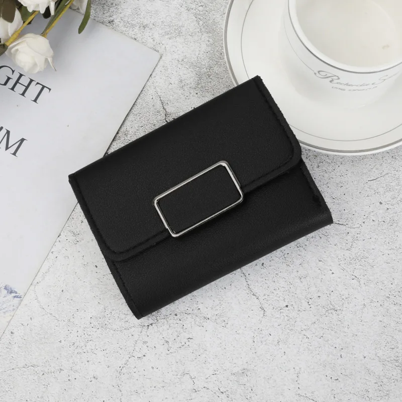 

New Money Small Wallet Women Casual Solid Wallet Fashion Female Short Mini All-match Korean Students Small Wallet Simple Square