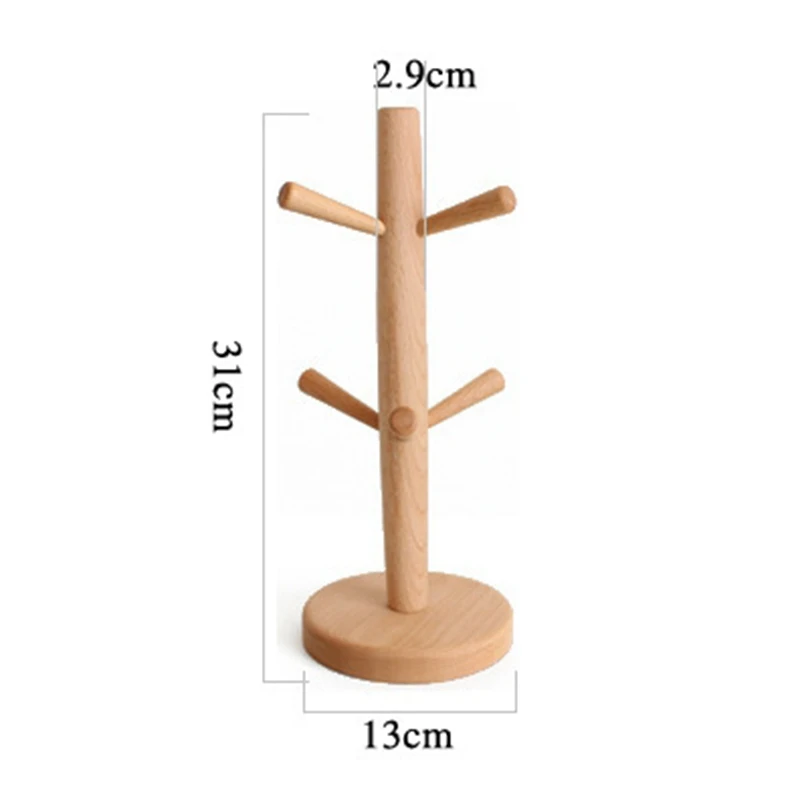 Деревянная подставка для хранения кофейного чая в форме дерева дома кухни