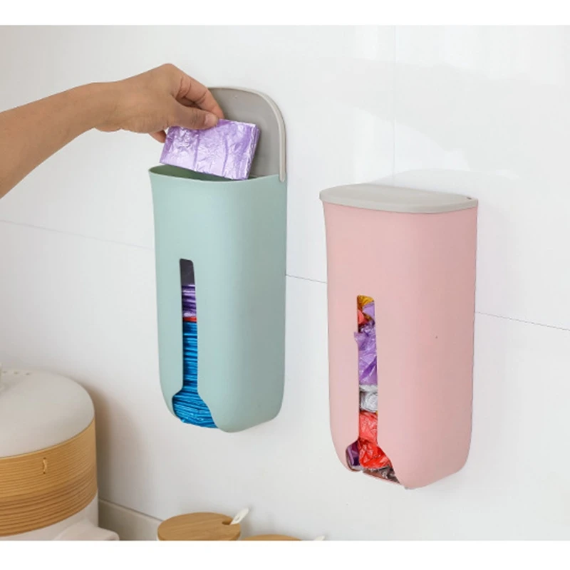 

3 Pieces Of Non-Marked Garbage Bag Storage Rack Wall-Mounted Kitchen Plastic Bag Storage Box