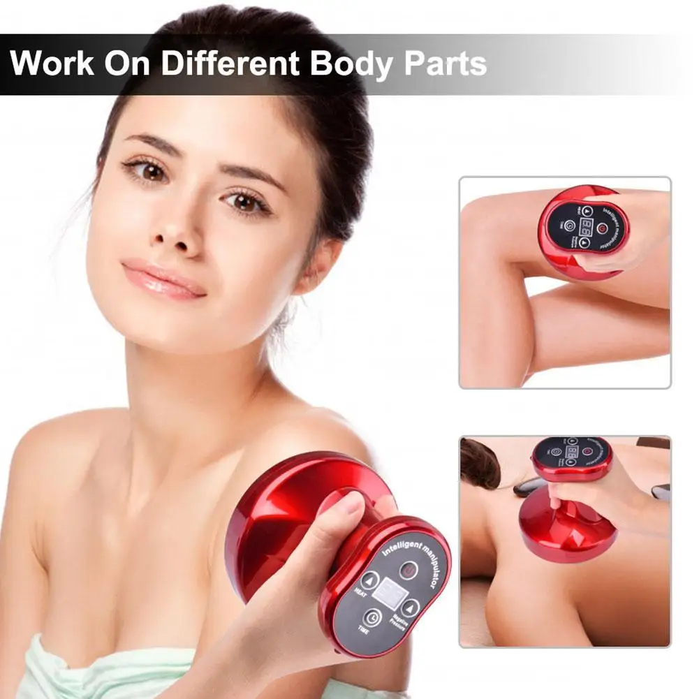 

LCD Display Electric Vacuum Cupping Body Massager Suction Scraping Removal Acupoint Cup Detoxifies Guasha Intensity Massage C1P5