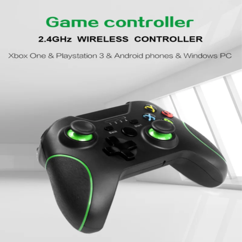 

Беспроводной контроллер для Xbox One 2,4 ГГц, двойная вибрация, геймпад для Xbox One/One S/One X/PC Windows 7/8/10 /PlayStation 3