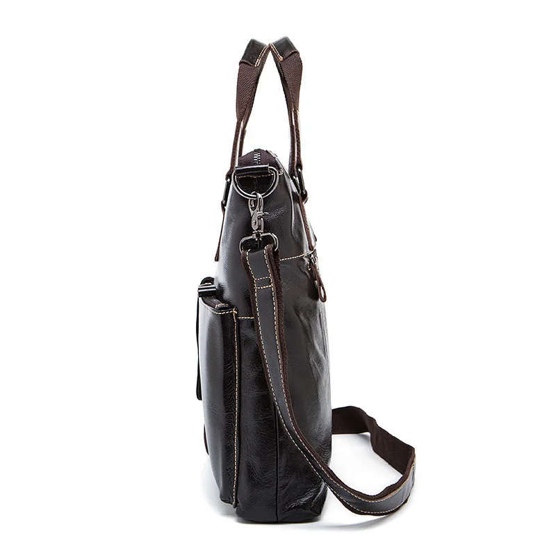 New Brand 2021 Male Genuine Leather Bag Diplomat Business Suite iPad Shoulder Cross | Багаж и сумки