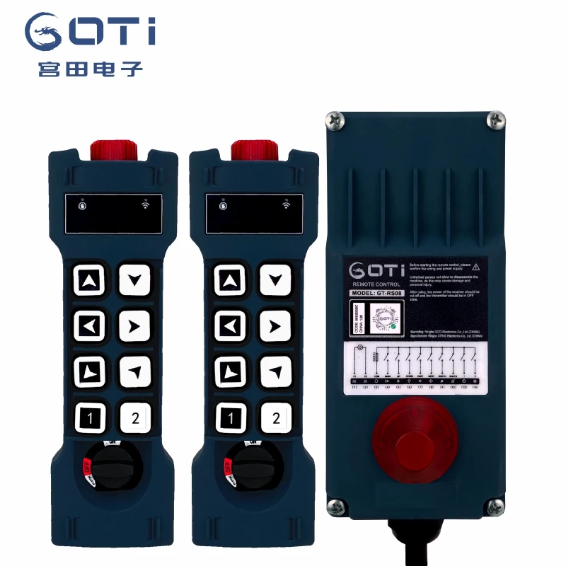 

GT-RS08 Industrial Radio Wireless Crane Hoist Remote Control Switch 8 Channel Replace TELECRANE UTING F24-8S F23-A++ TELEcontrol
