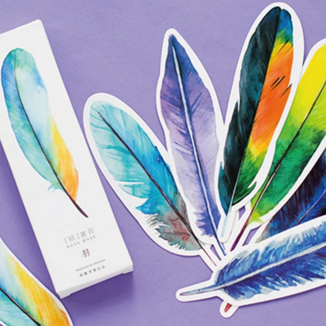 30 шт./кор. красивые перышки подарок маркеры Канцтовары реалистичные кавайные