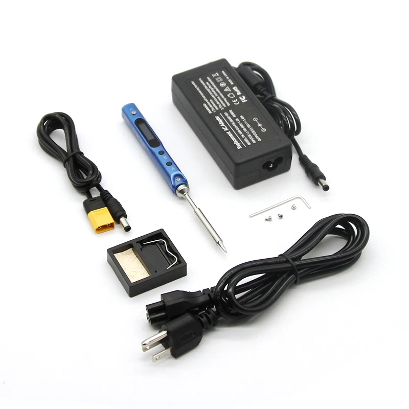 

SQ001 Mini Electric Soldering Iron Power Adapter Digital OLED Programmable Interface DC5525 With AU/US Plug Tool Bag RC car