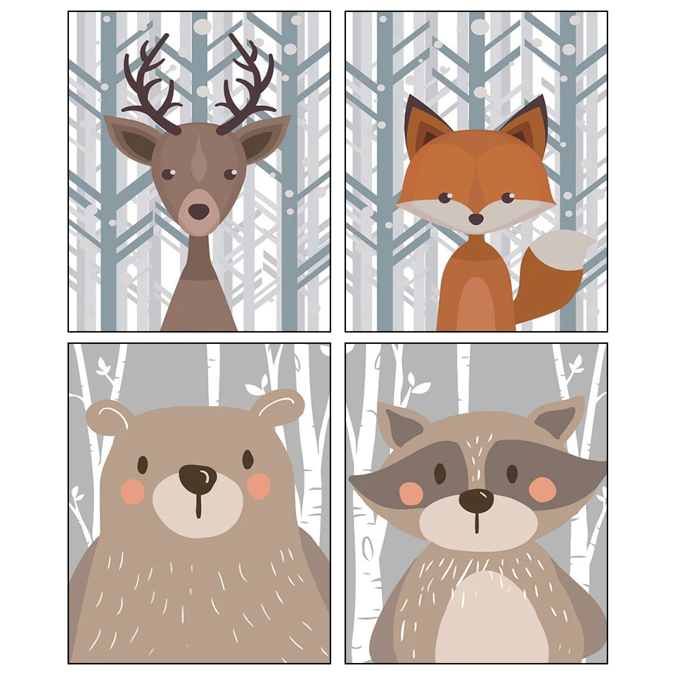 

Brand New 5D Diamond Cartoon Animals Picture Cross Stitch Kit Full Drill Embroidery Living Room Decoration Handmade Gift