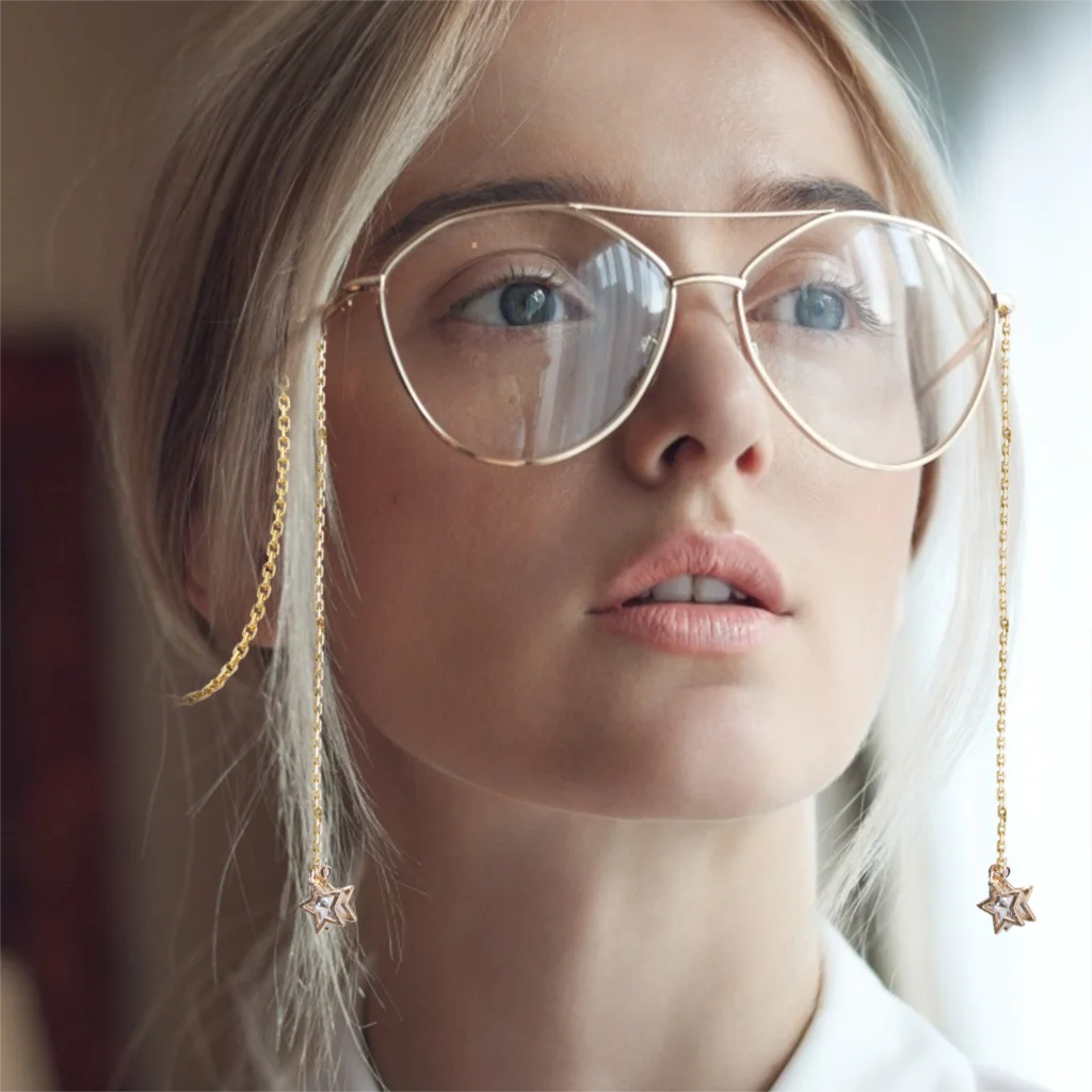 

1Pcs Fashion Glasses Chains Pearl Sunglasses Chain Gold Goggles Chain Sunglasses Frame Necklace For Women