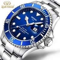 kinyued water ghost series classic blue dial luxury men automatic watches stainless steel waterproof luminous mechanical watch