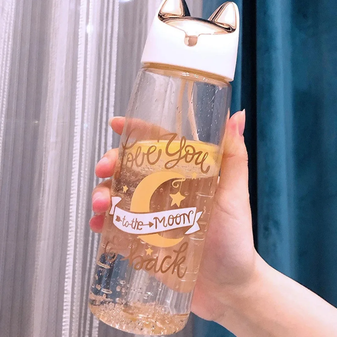 

500ML kedi su şişesi sızdırmaz içme suyu bardağı taşınabilir okul spor salonu spor şişeleri kız hediyeler