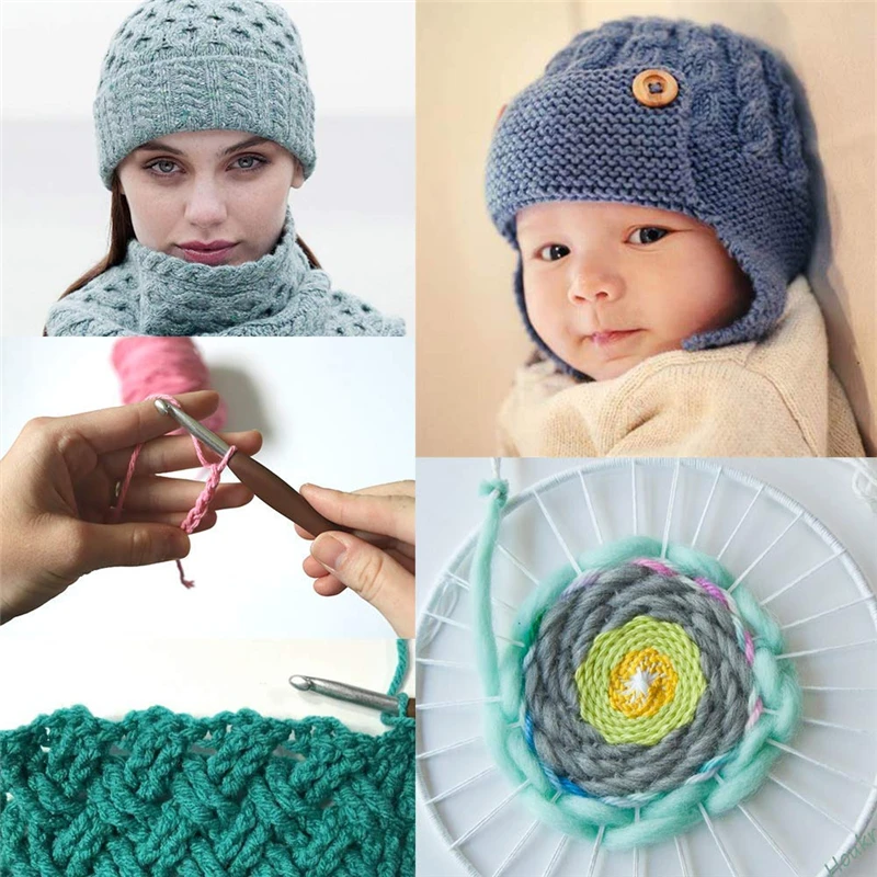 MIUSIE 10 размеров пластиковые ручки Алюминиевые крючки для вязания крючком иглы