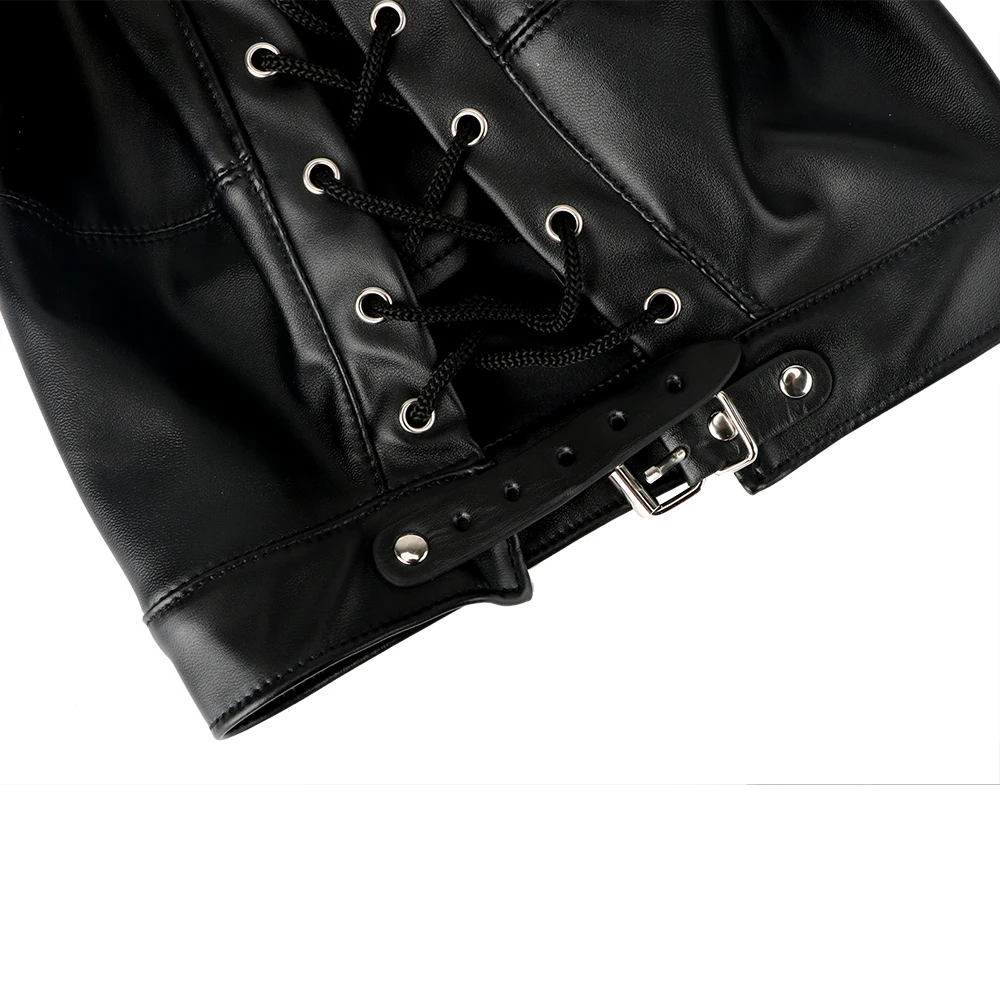 Голову капюшон Фетиш маска эротические полностью закрытый корпус с двумя