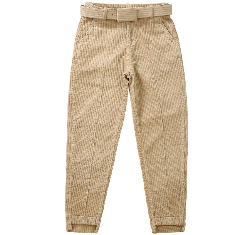 Брюки женские вельветовые до щиколотки Осень-зима | Женская одежда