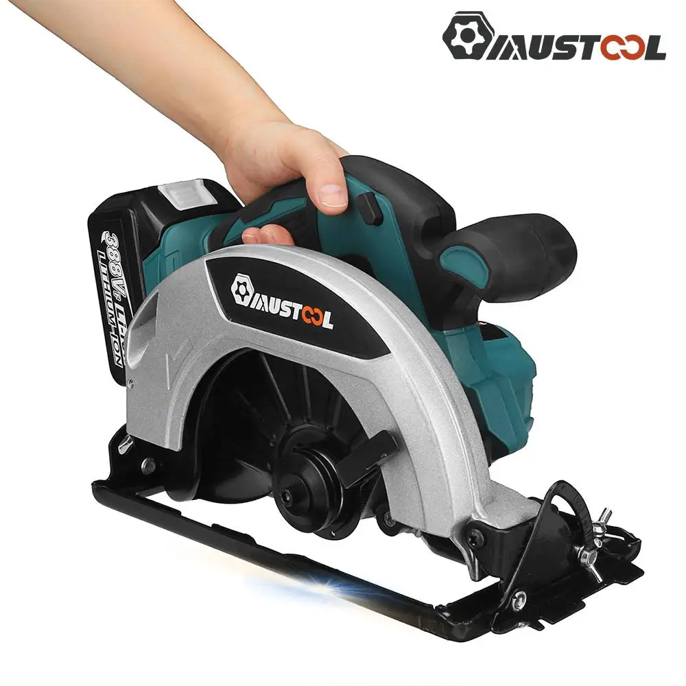 

MUSTOOL 7inch Brushless Electric Circular Saw Handle Cordless Electric Saw Power Tools Cutting Machine For Makita 18V Battery