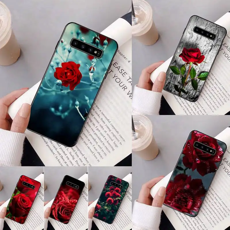 

Bright Red Roses Flowers wallpaper Phone Case For Samsung Galaxy A50 A30 A71 A40 S10E A60 A50s A30s Note 8 9 S10 Plus S10 S20 S8