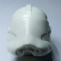 100 pcs pure white helmet space war white soldier head figure building block model accessories toys for children minifigures
