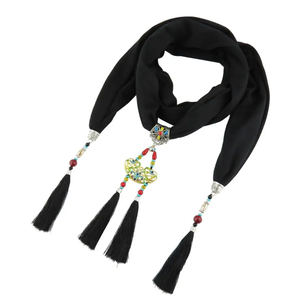 

Pendant Jewelry Jersey Scarf Necklace Cotton Soft Women Shawl Bead Beach Bandana Accesorios Mujer